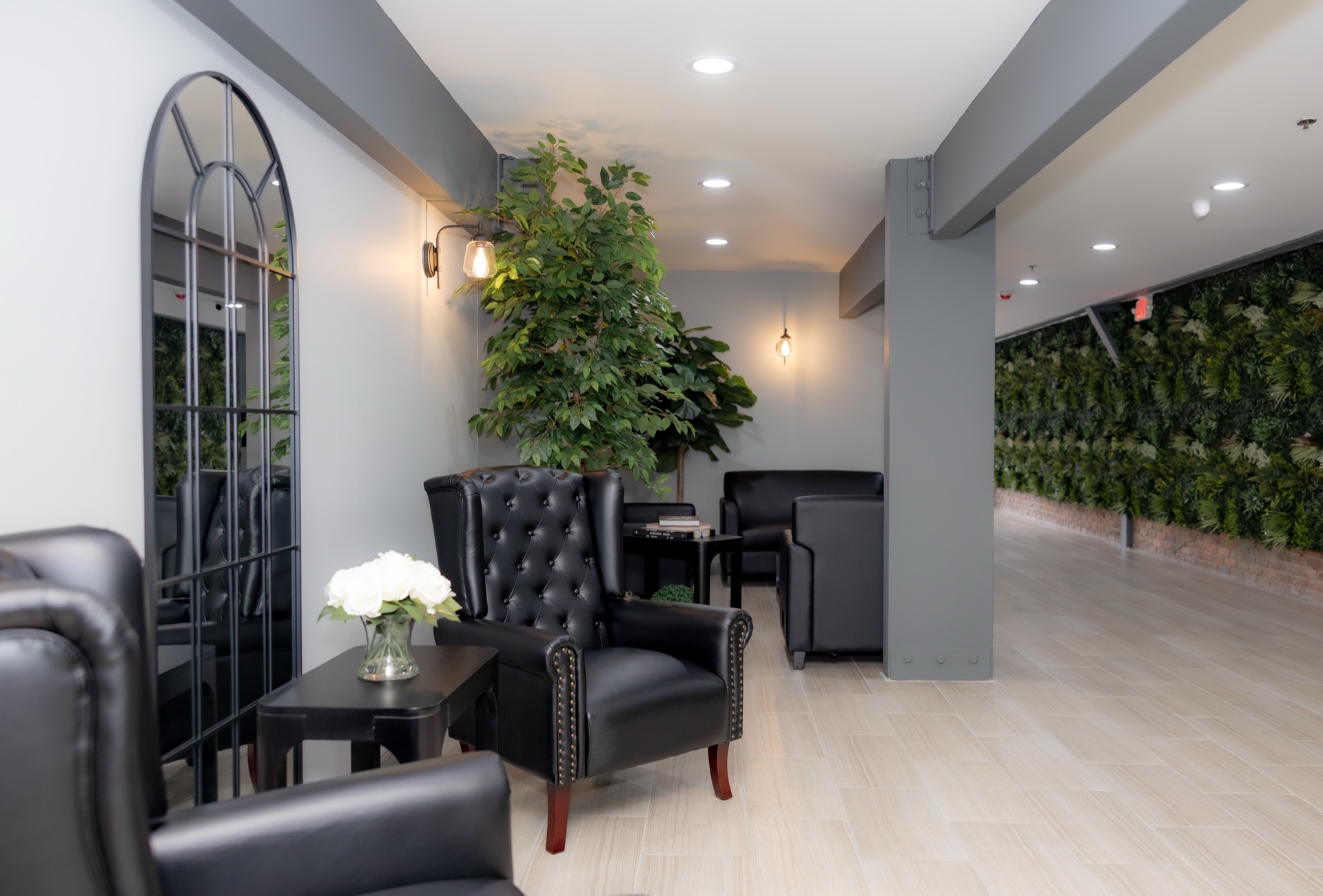 Hotel lounge seating near The Crown