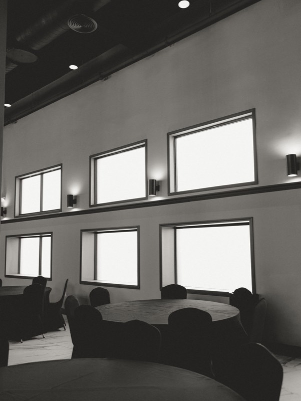 Center aisle to the stage